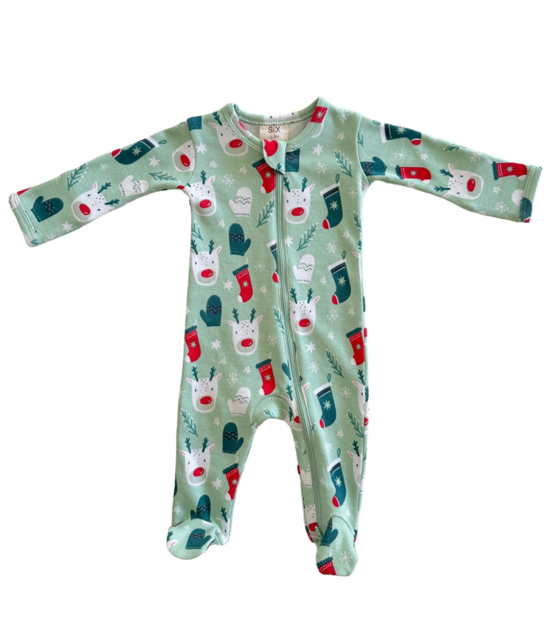 Reindeer / Organic Zip Footie
