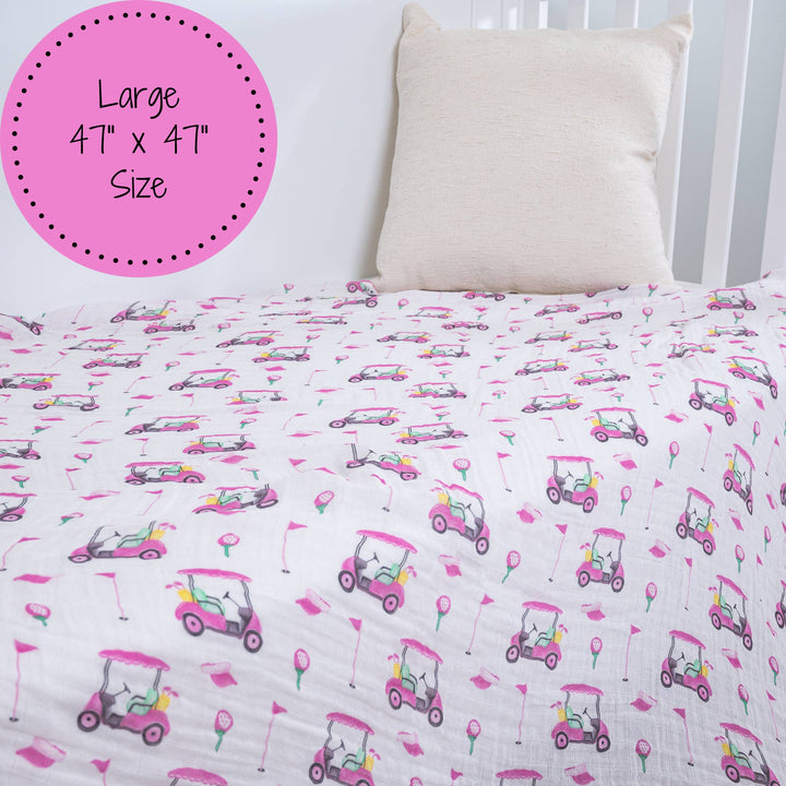 Baby Muslin Swaddle Blanket 47x47 Lil Miss Birdie