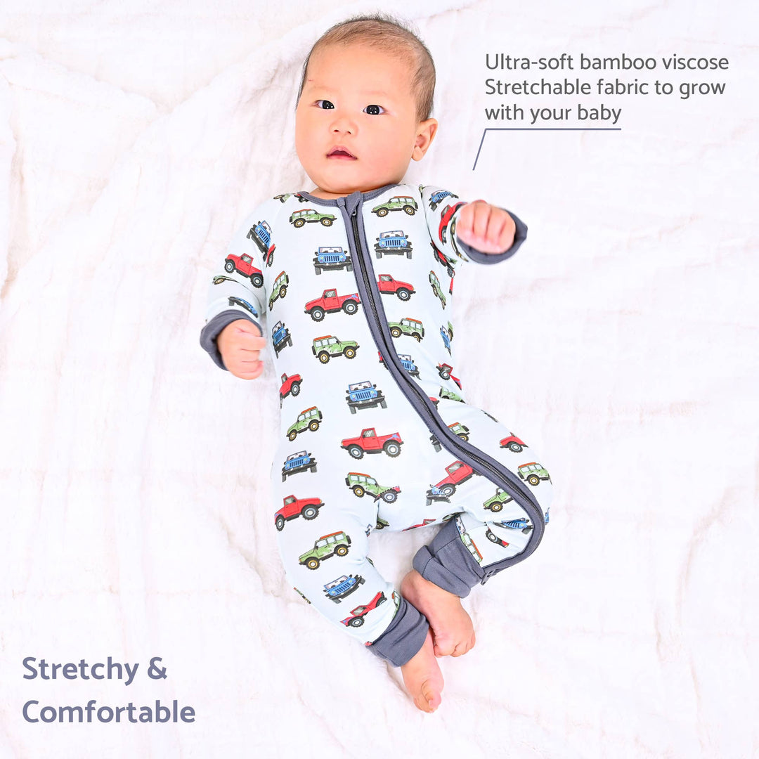 Bamboo Baby Convertible Zipper Pajama  Adventure is Calling