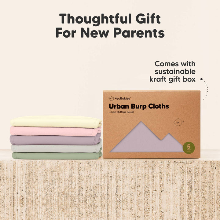KeaBabies 5-Pack Urban Burp Cloths