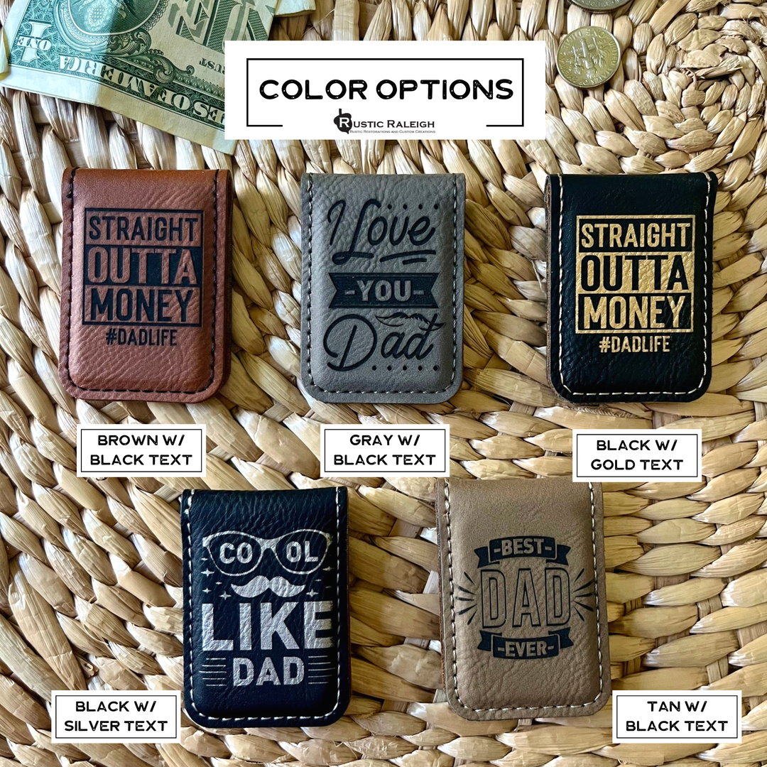 Men's Leatherette Money Clip