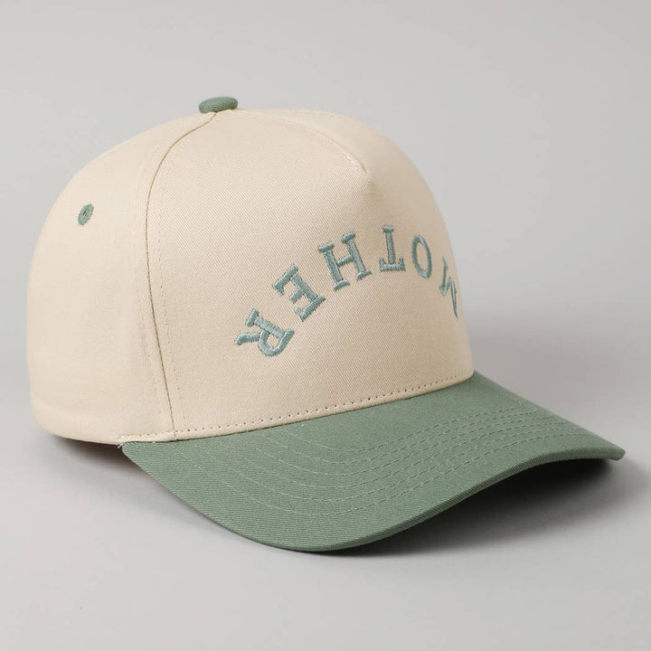 MOTHER Upside Down Lettering Embroidery Cap
