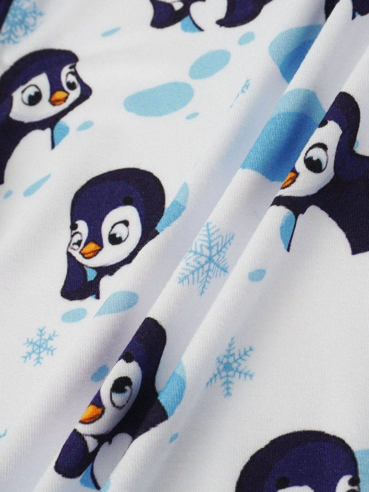 PoshTOT Penguin Bamboo Baby Convertible Zippy Romper