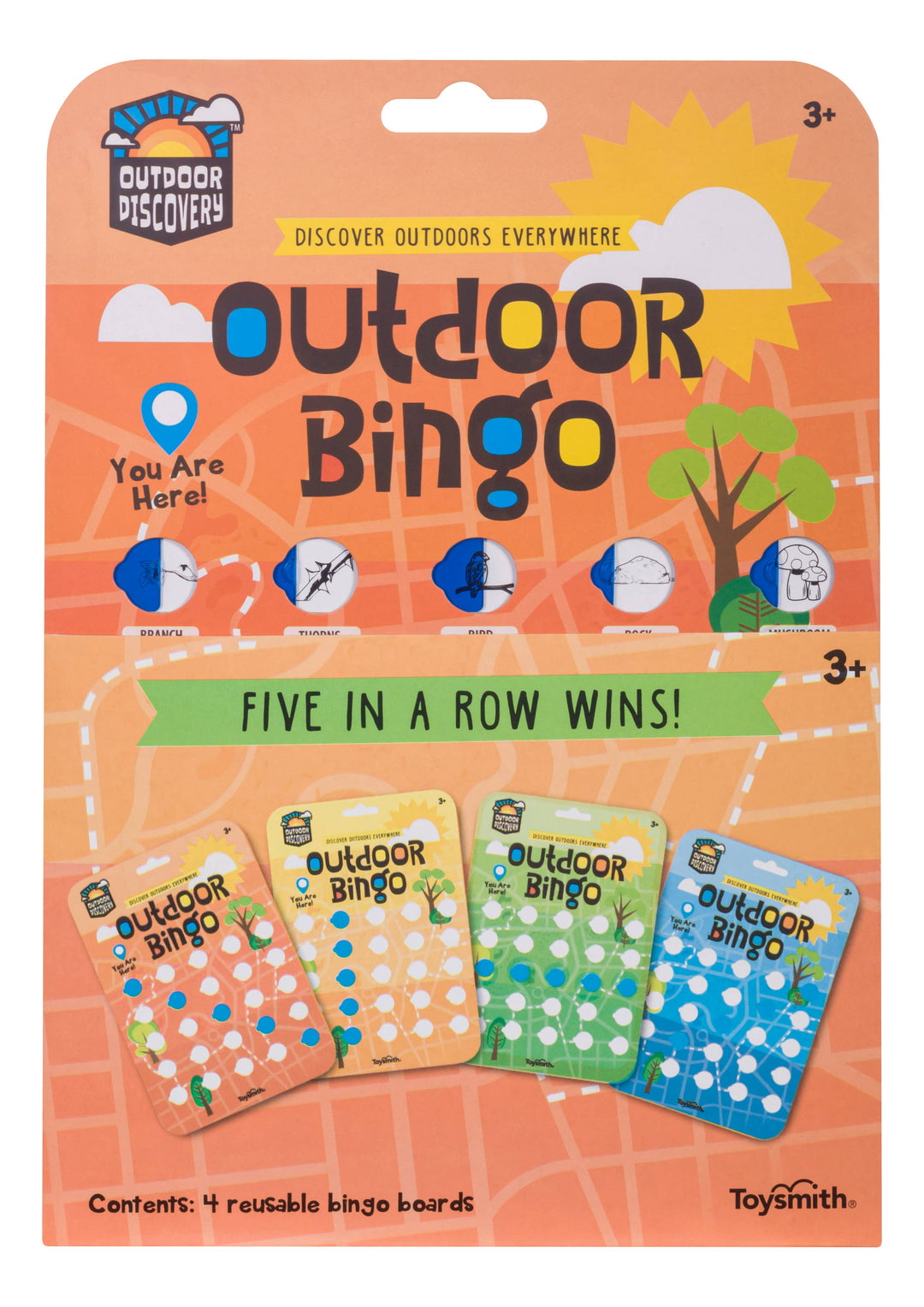Outdoor Discovery Outdoor Bingo 4-Pack-Travel or Yard Game