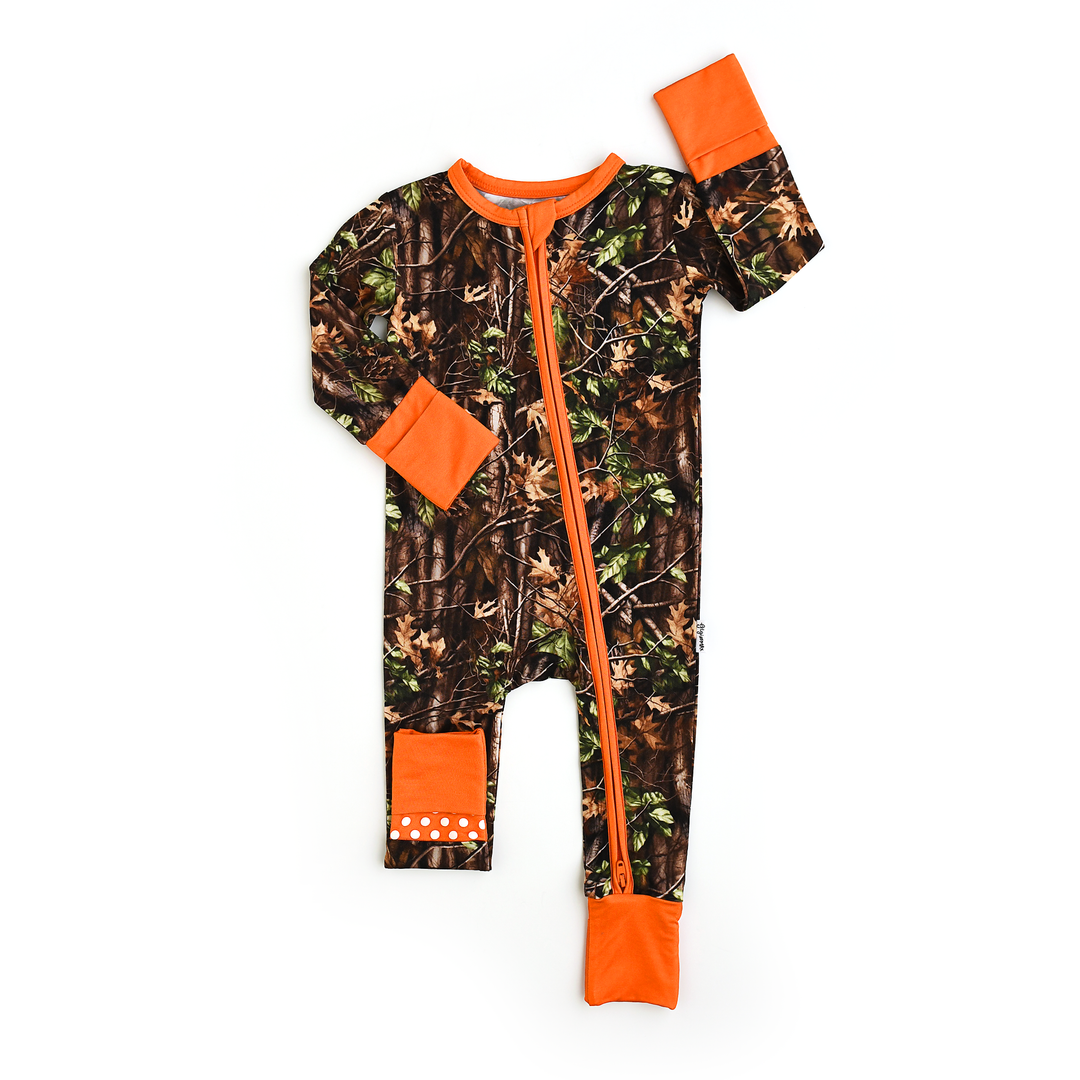 Hunter Camo ZIP Sleepies Little Bamboo Baby Outfit