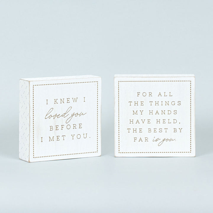 Sentiment Reversible Wooden Block