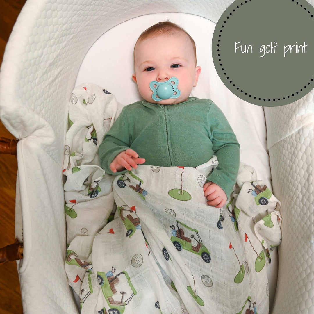 Golf A Round Baby Muslin Swaddle Blanket