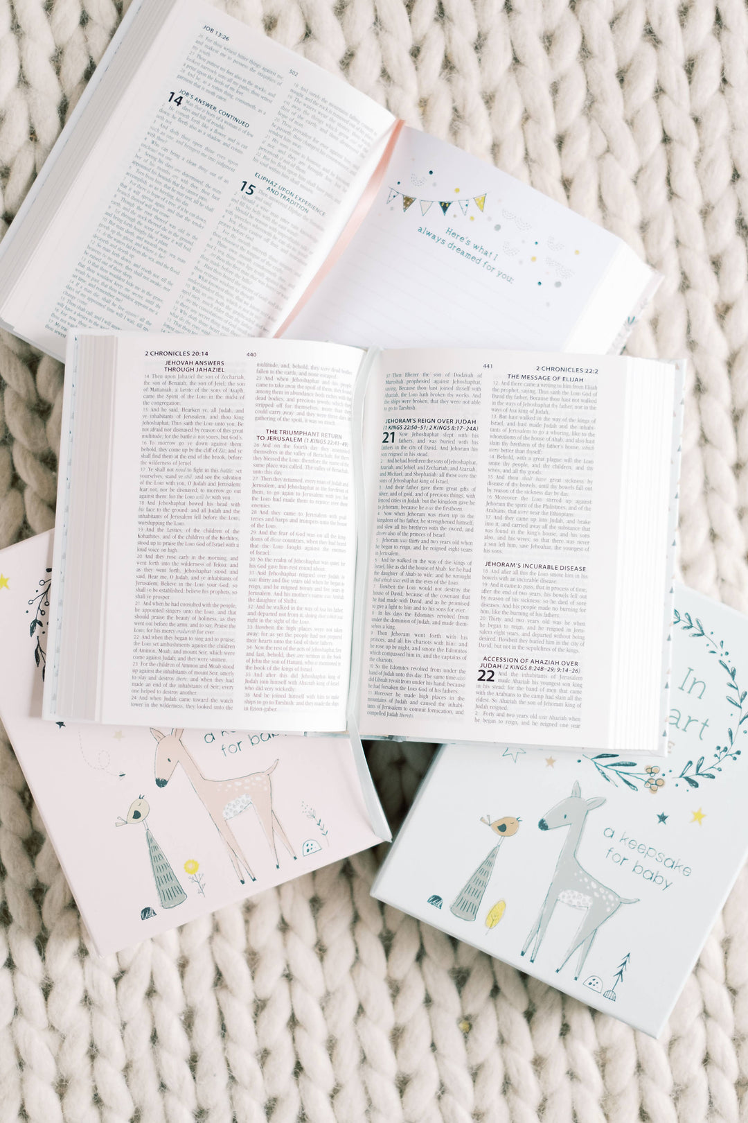 Kept in My Heart KJV Bible [Coral Woodland]