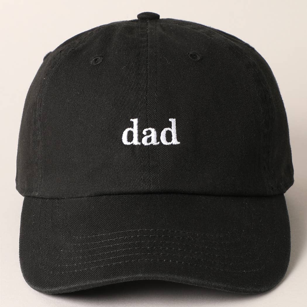 Father's Day Baseball Cap With Dad Text Embroidery