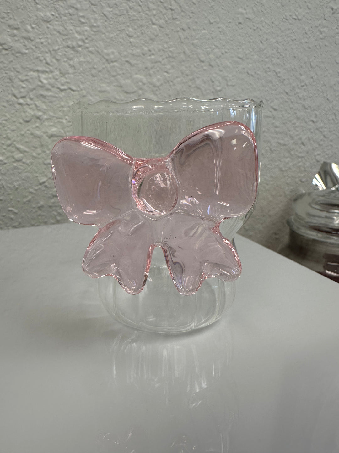 Pink Bow Glass