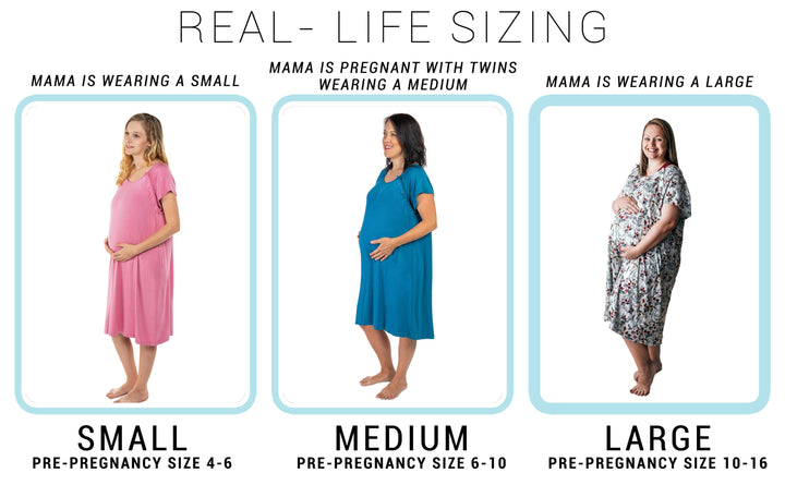 Rose Mommy Labor and Delivery/ Nursing Gown