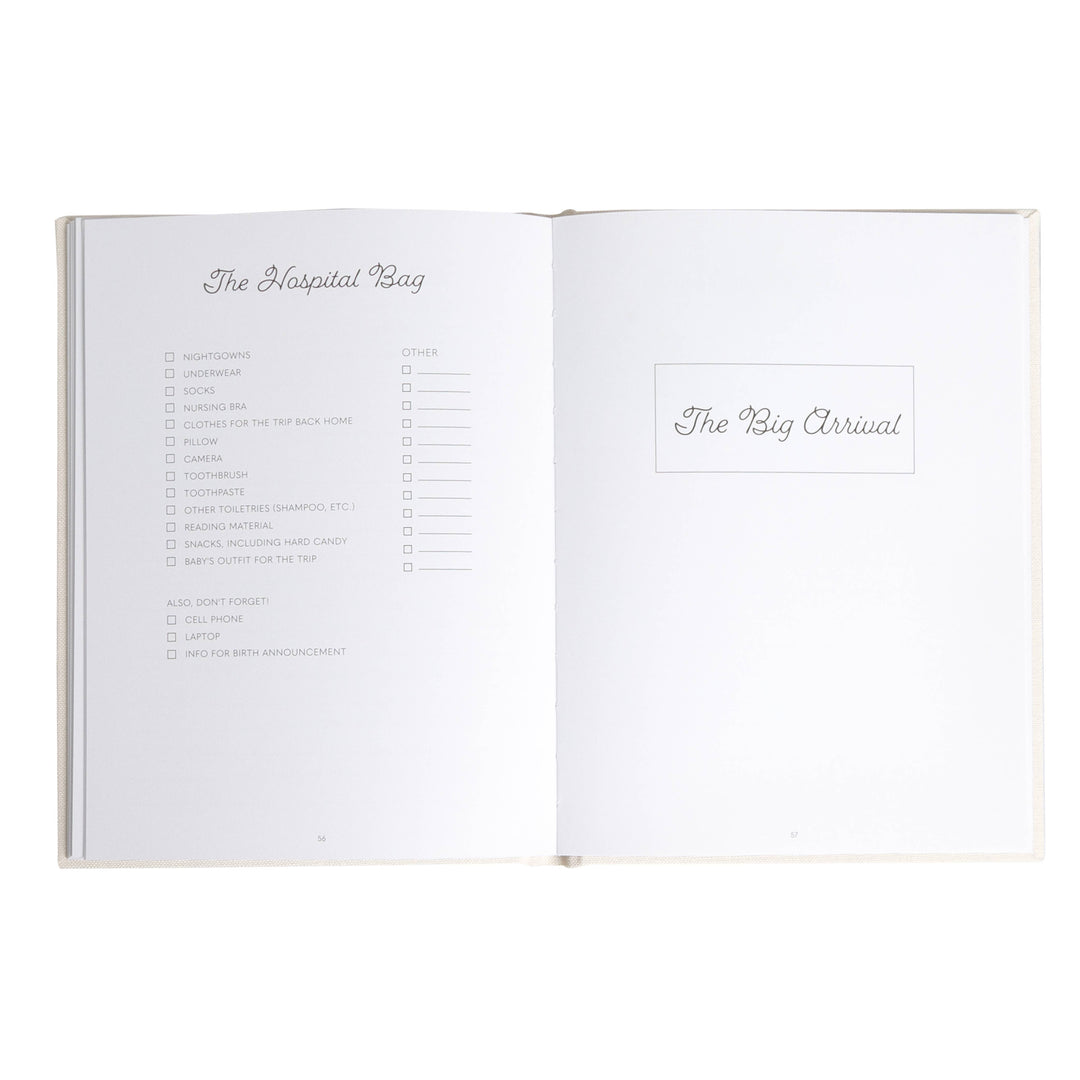 Linen Pregnancy Journal, Baby Shower Gifts, New Mom Gift