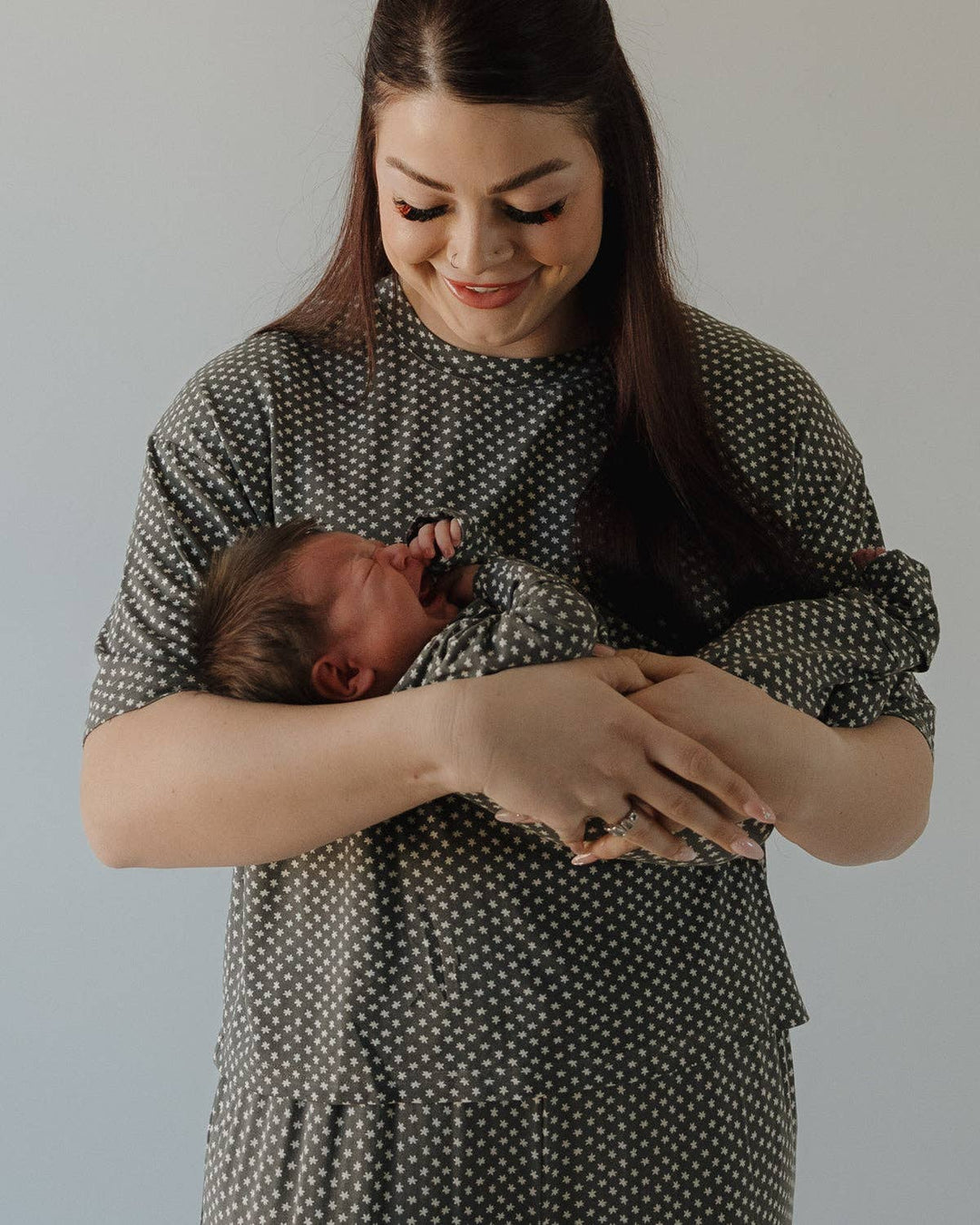 Bamboo Zip Pajamas | Green Flowers