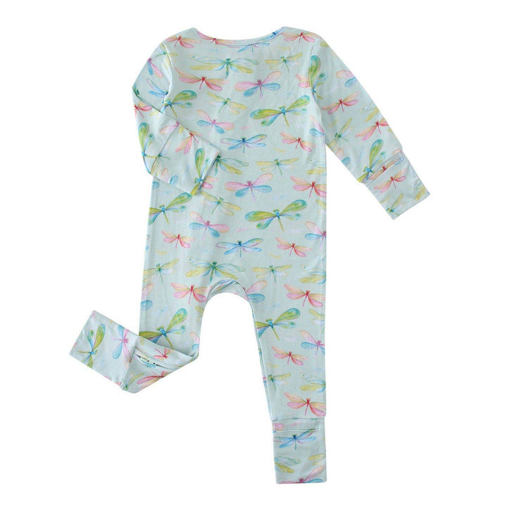 PoshTOT Dragonfly Bamboo Baby Convertible Zippy Romper