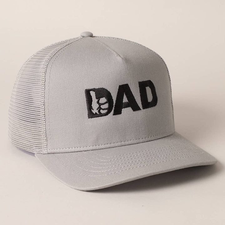 Thumbs Up Dad Father's Day Gift Mesh Back Embroidered Cap
