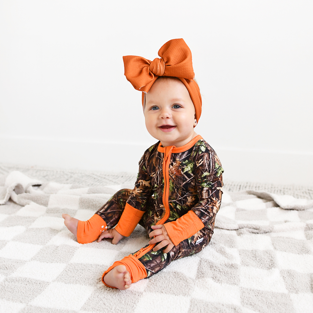 Hunter Camo ZIP Sleepies Little Bamboo Baby Outfit