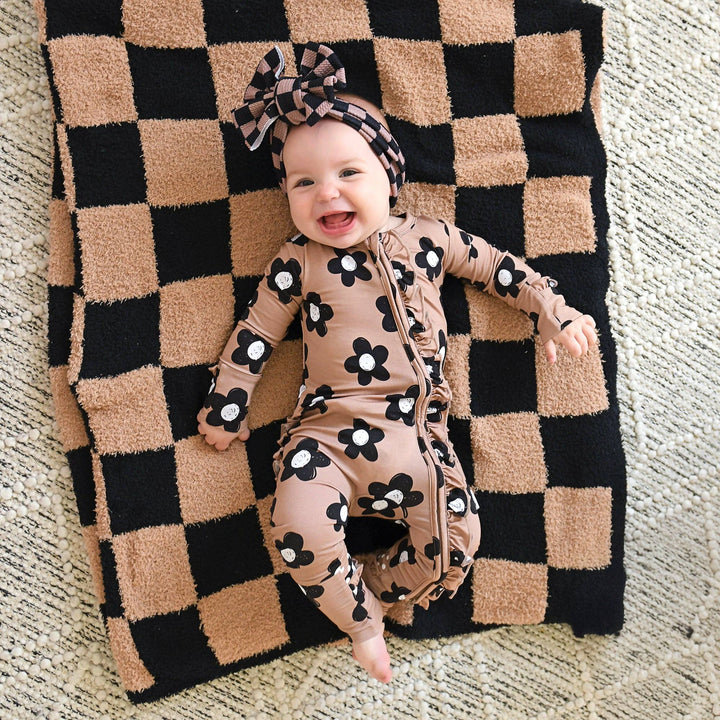 Coco RUFFLE ZIP Bamboo One Piece Flowers Baby Clothing