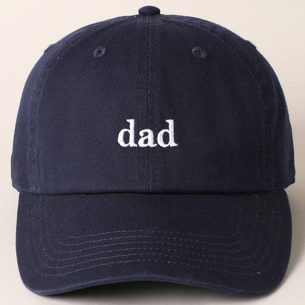 Father's Day Baseball Cap With Dad Text Embroidery
