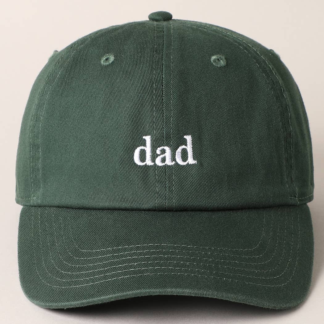 Father's Day Baseball Cap With Dad Text Embroidery