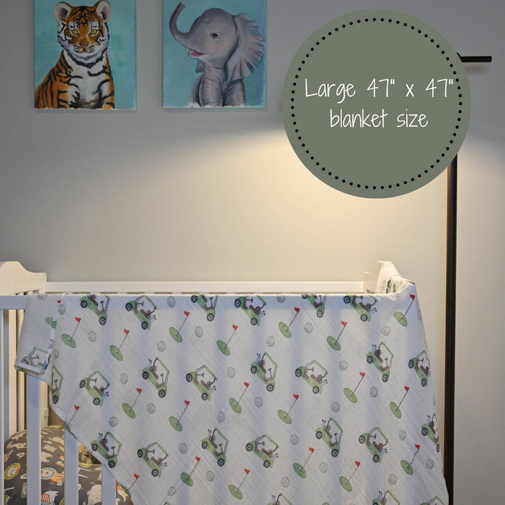Golf A Round Baby Muslin Swaddle Blanket