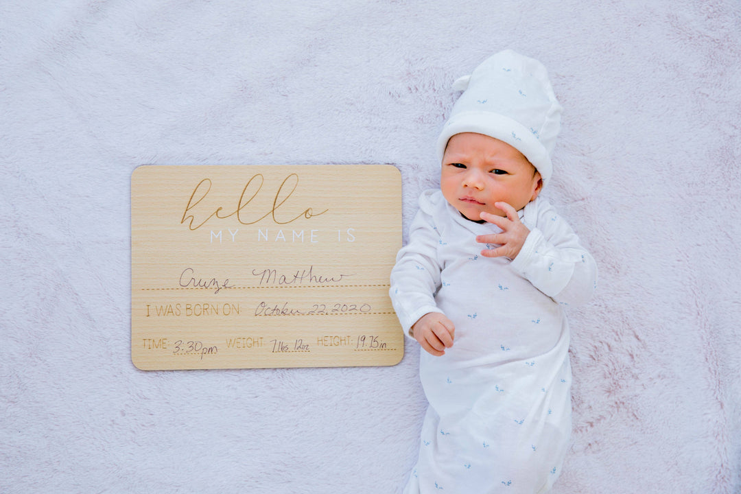 Fill In Baby Arrival Milestone Photo Prop