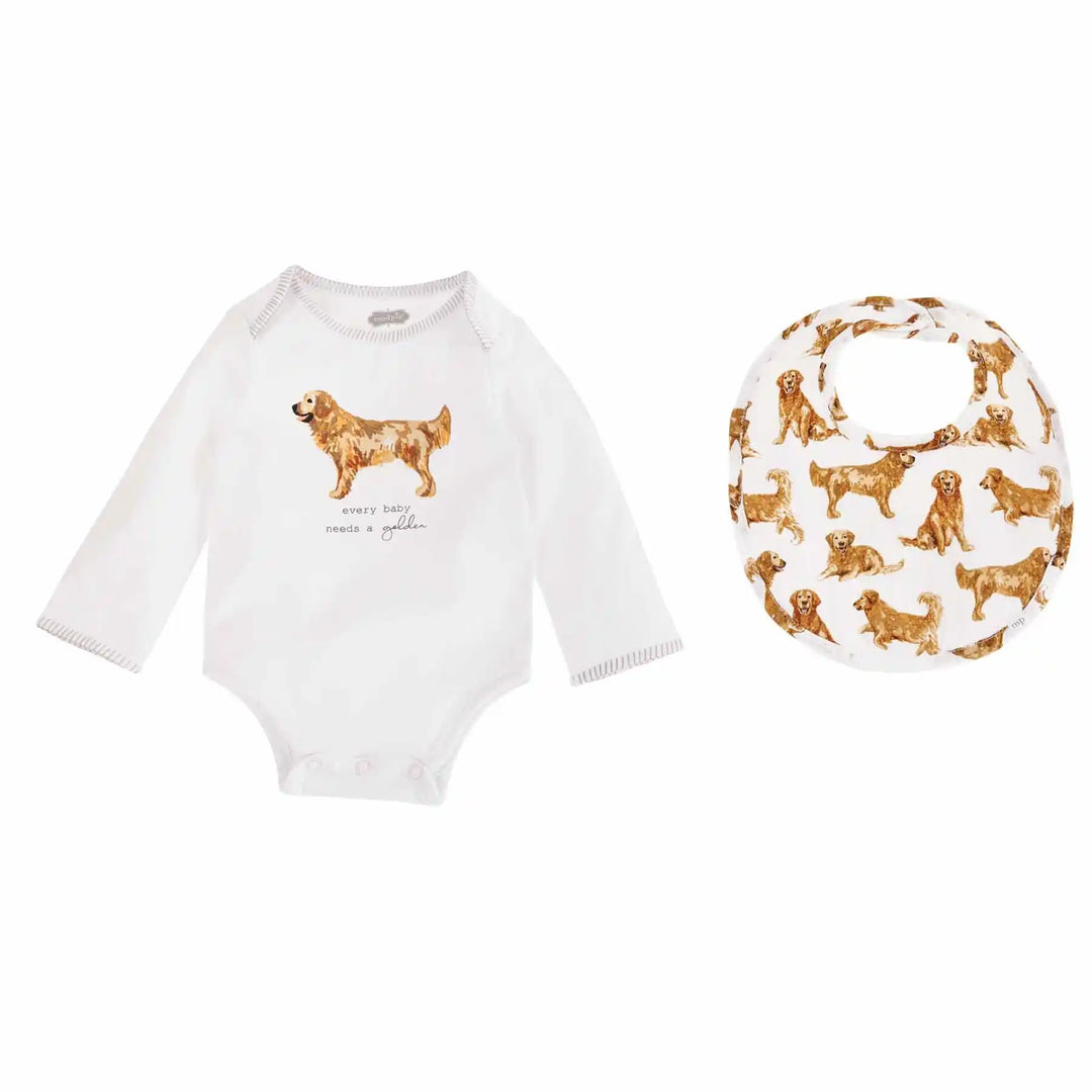 Every Baby Needs a Golden Onesie/Bib Set