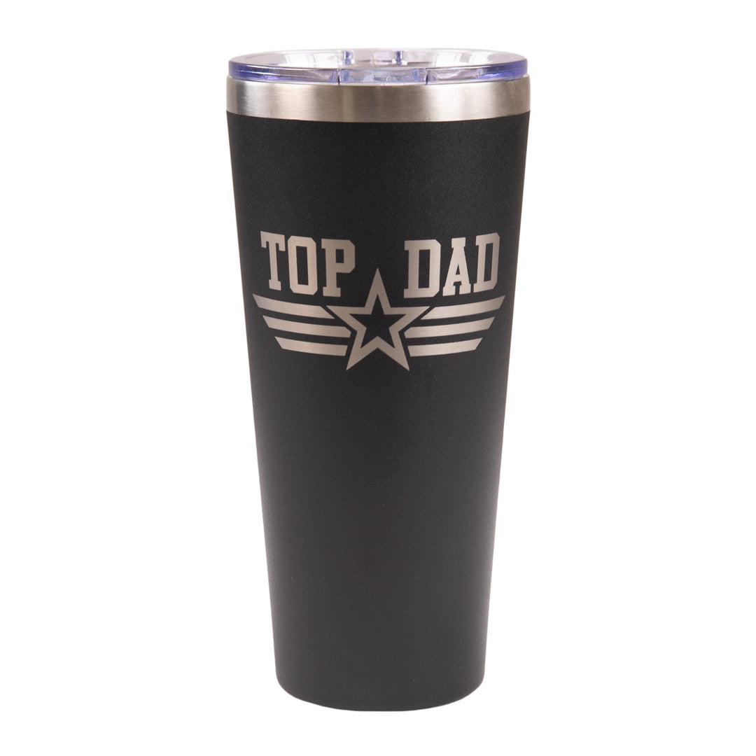 Black Stainless Steel Tumbler-Top Dad