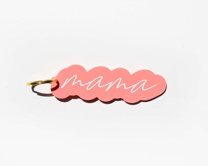 Mama Pastel Color-Filled Acrylic Keychain