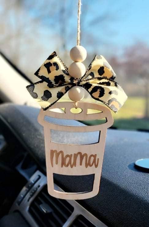 Coffee Mama Wooden Charm
