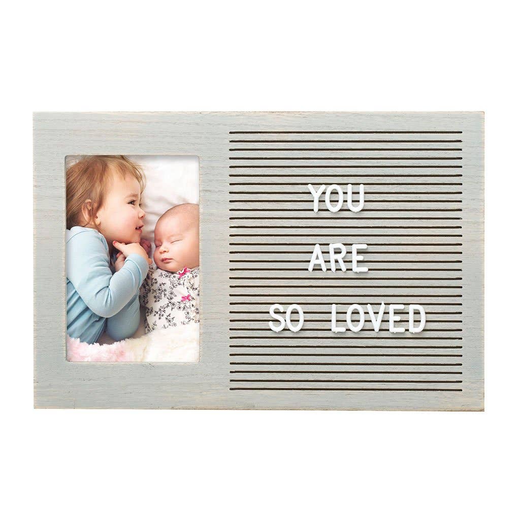 Letterboard Photo Frame, Gray