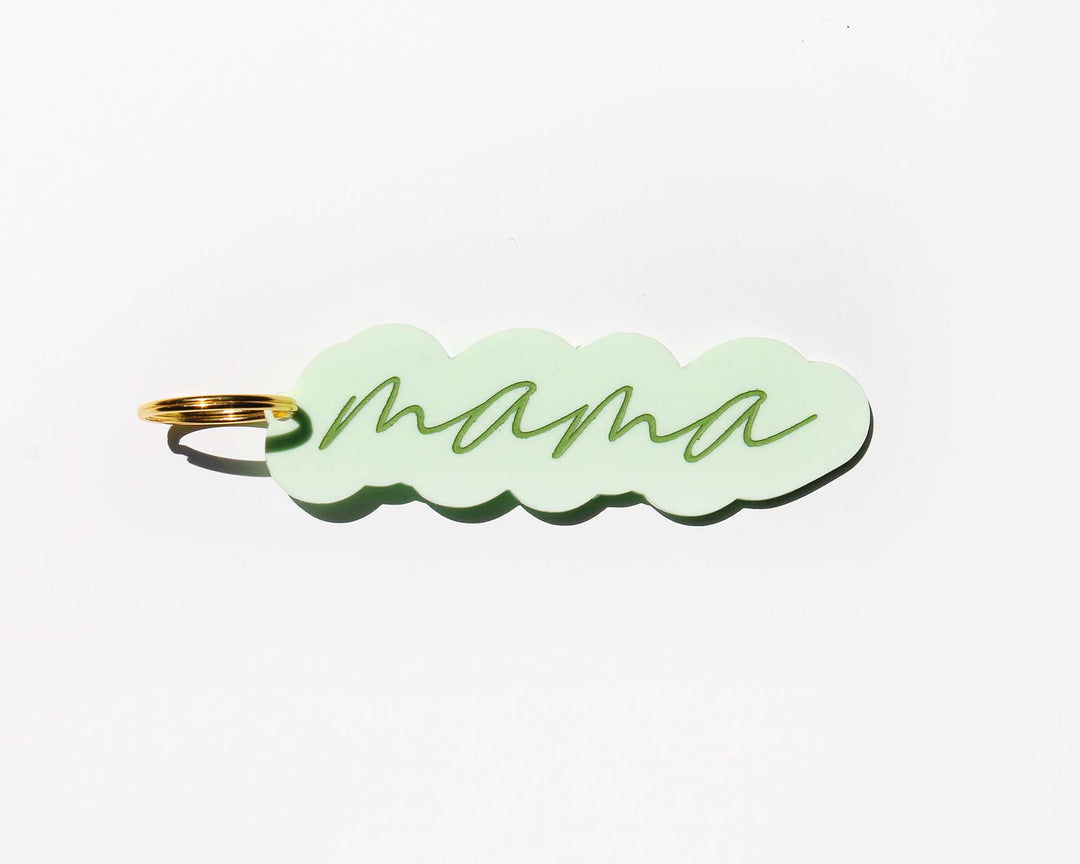 Mama Pastel Color-Filled Acrylic Keychain