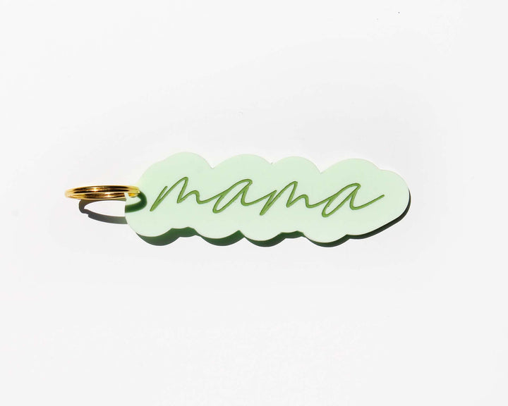 Mama Pastel Color-Filled Acrylic Keychain