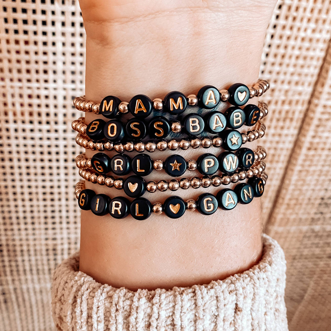 Black & Gold Boss Babe Bracelet