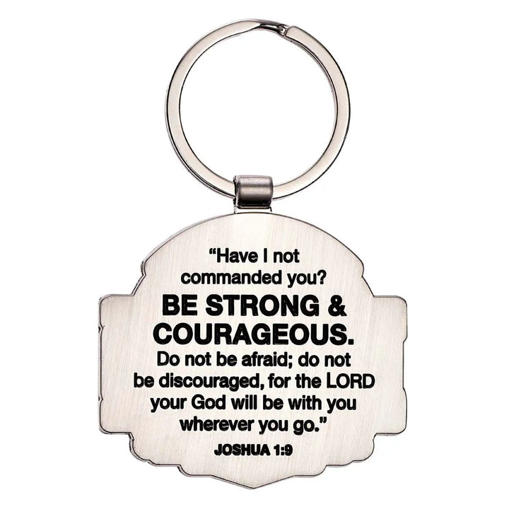 The World's Best Dad Metal Key Ring in Gift Tin - Joshua 1:9