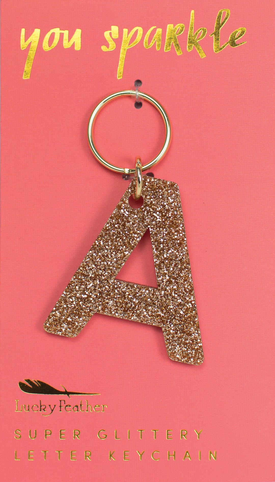 Glitter Letter Keychains