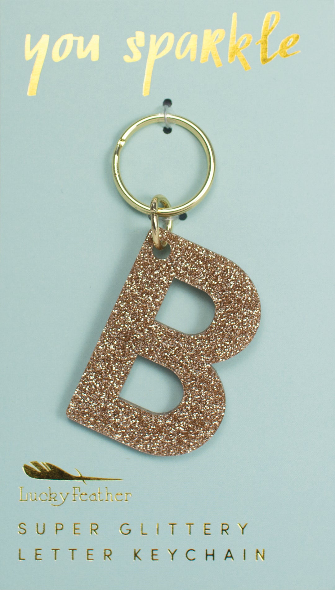 Glitter Letter Keychains