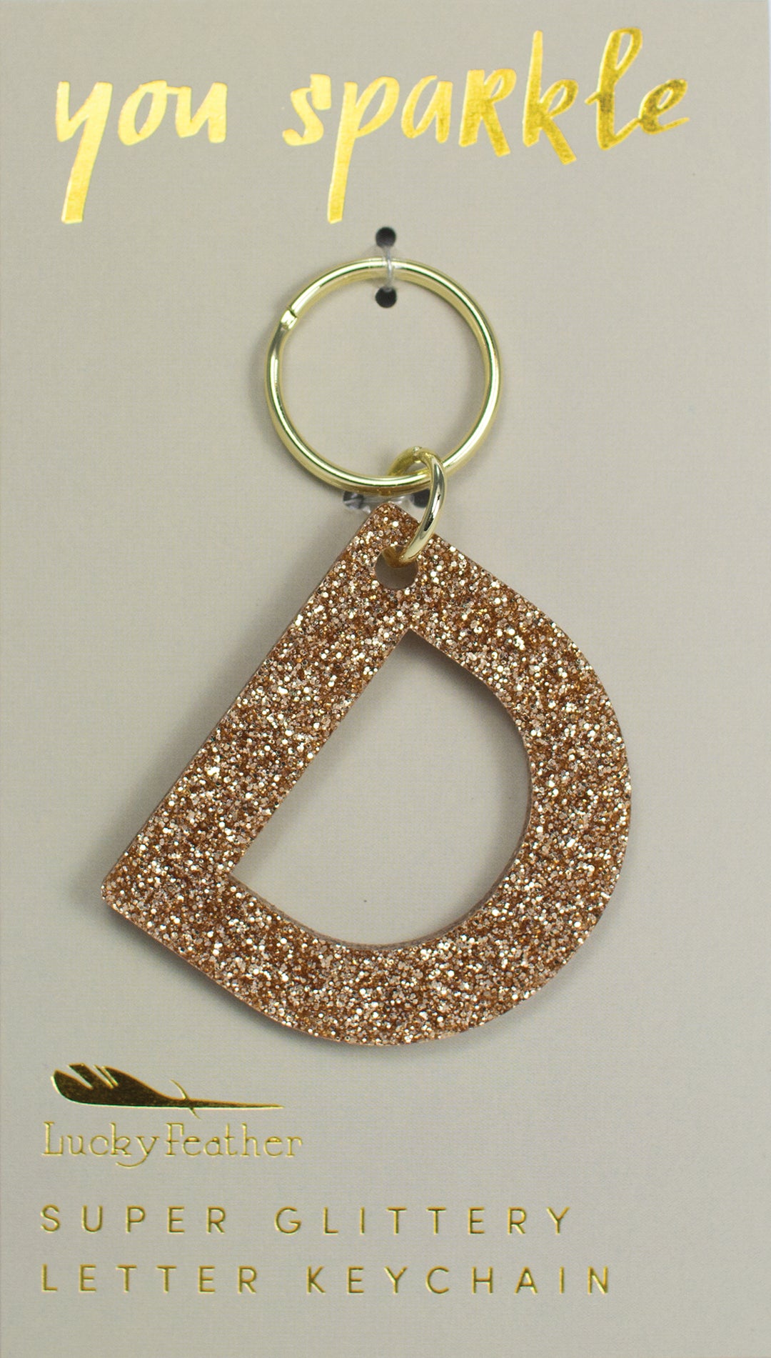 Glitter Letter Keychains