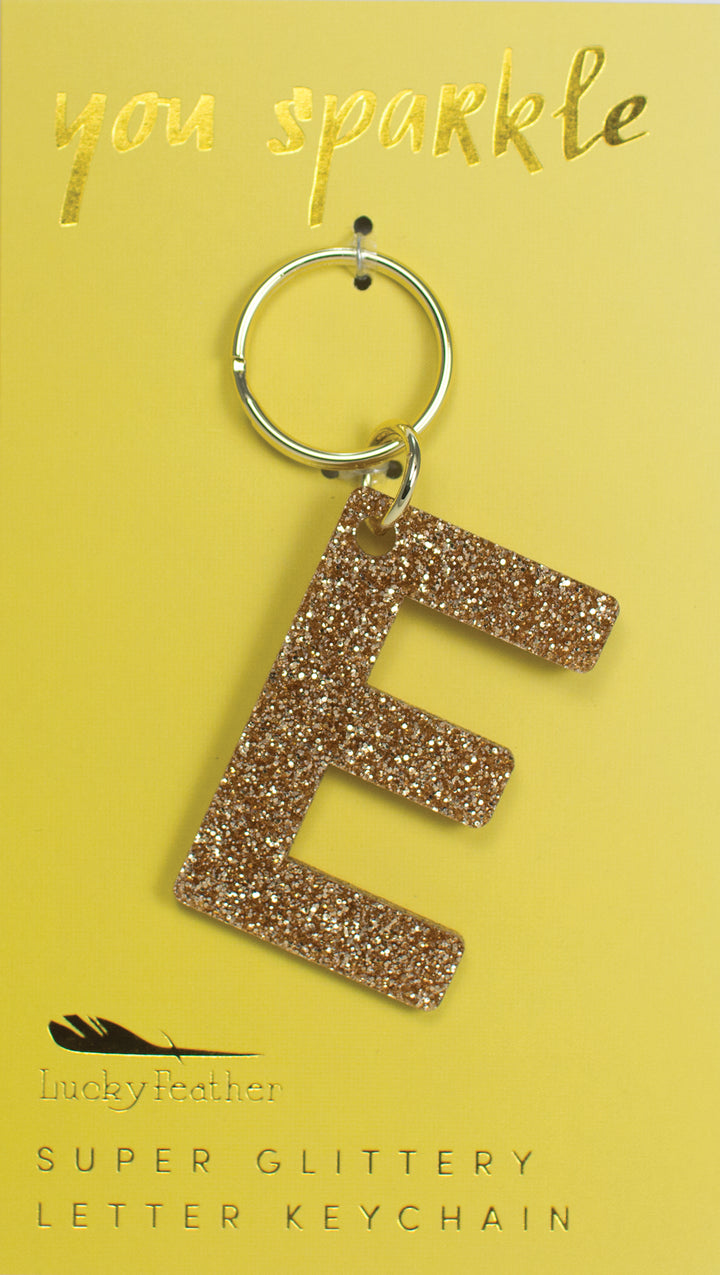 Glitter Letter Keychains