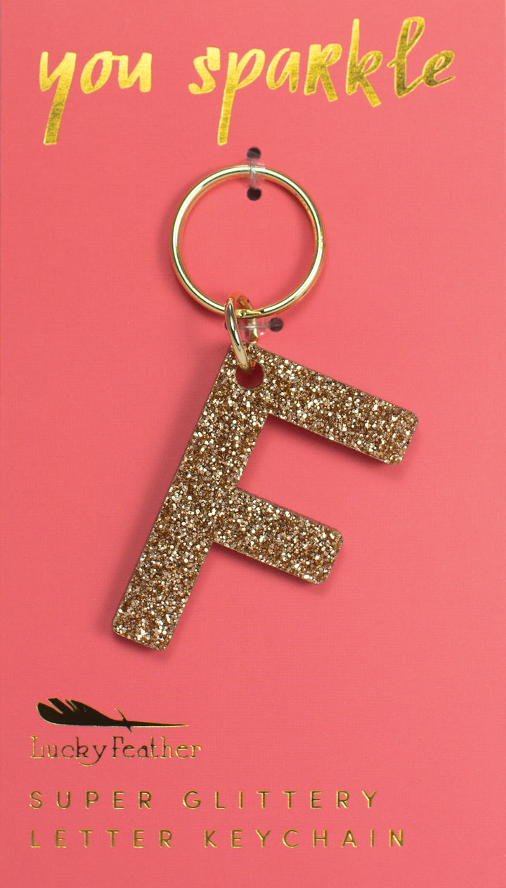 Glitter Letter Keychains