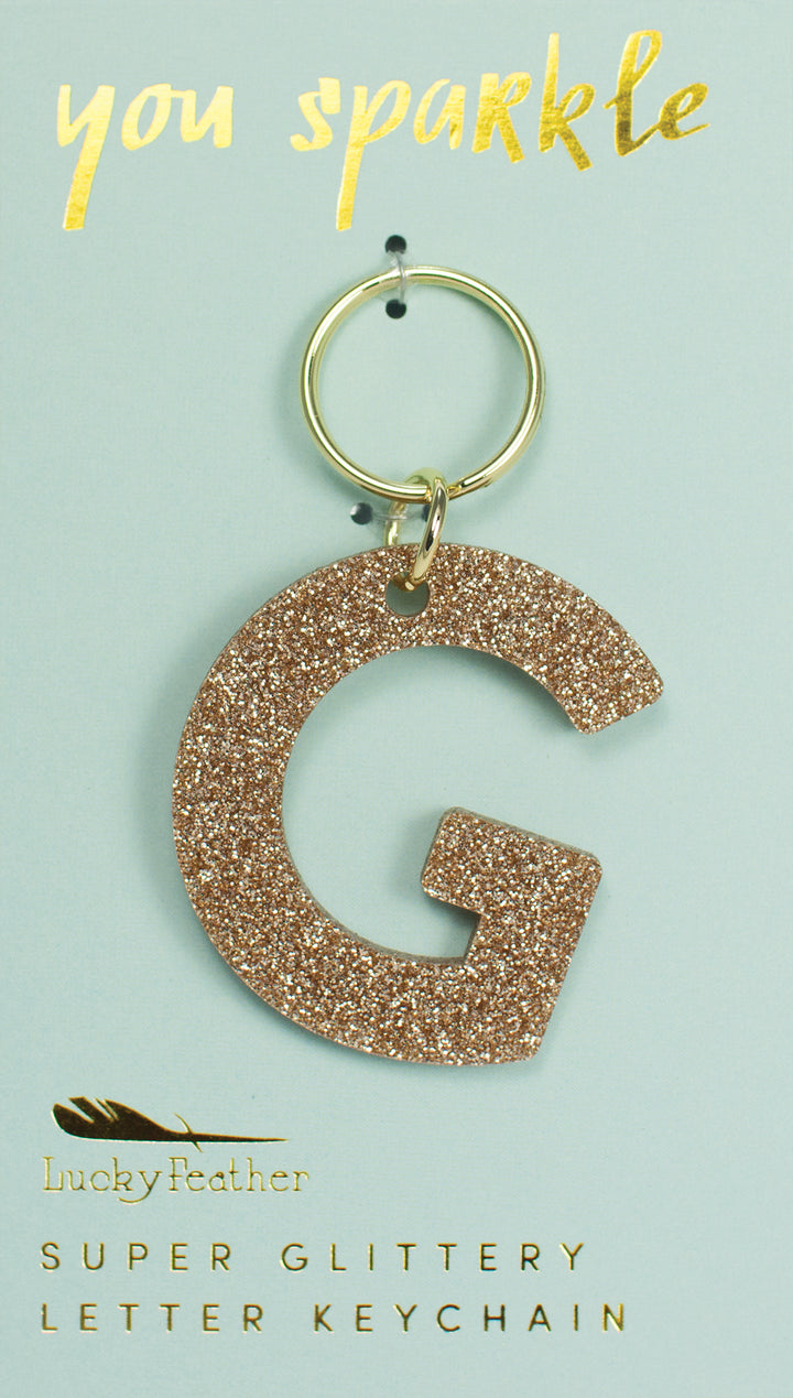 Glitter Letter Keychains