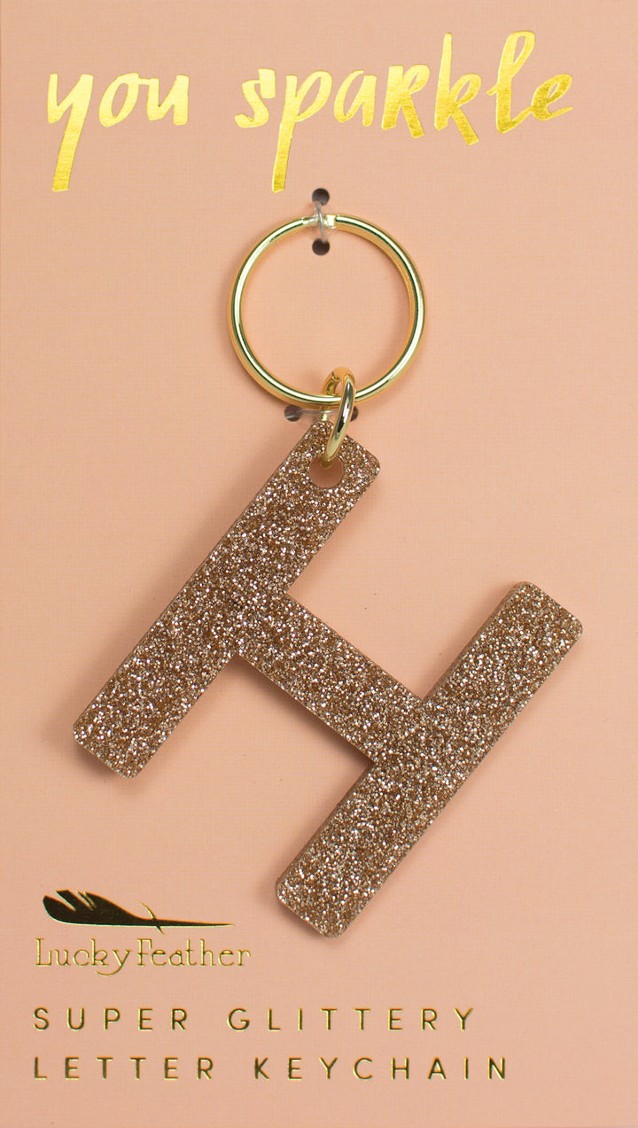 Glitter Letter Keychains