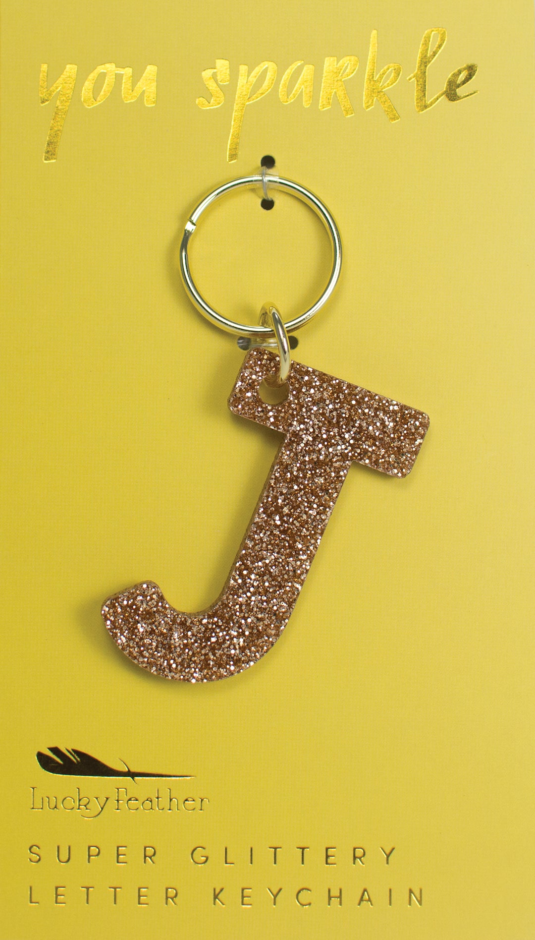 Glitter Letter Keychains