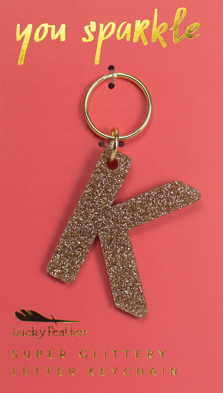 Glitter Letter Keychains