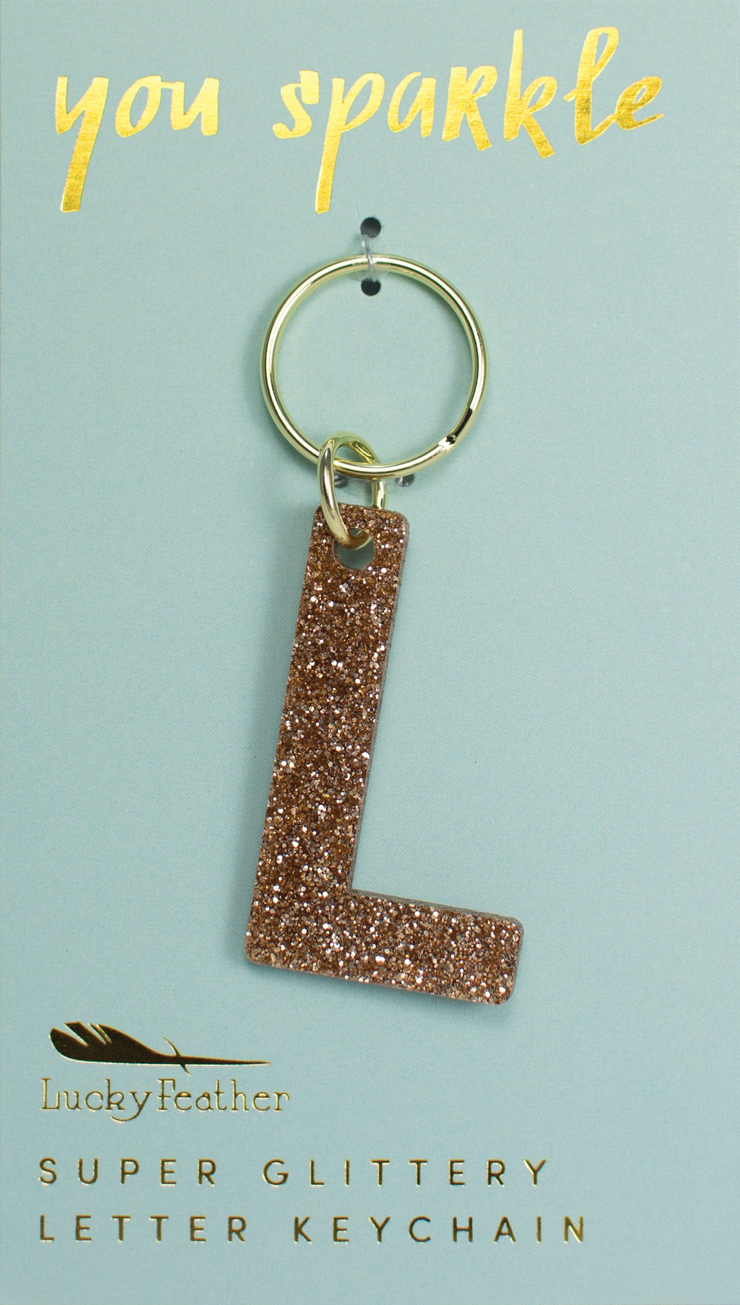 Glitter Letter Keychains