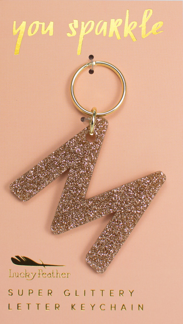 Glitter Letter Keychains