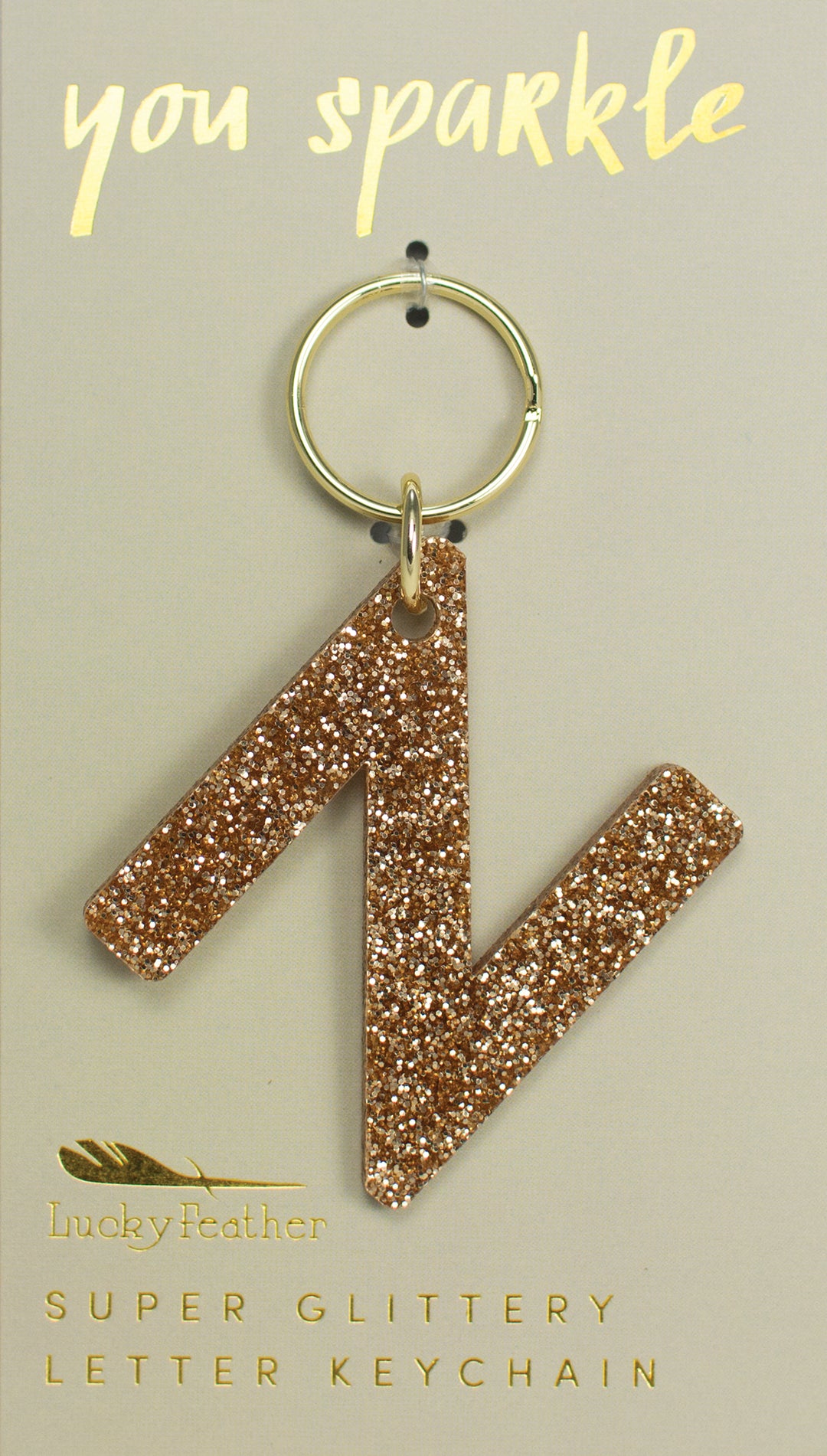 Glitter Letter Keychains