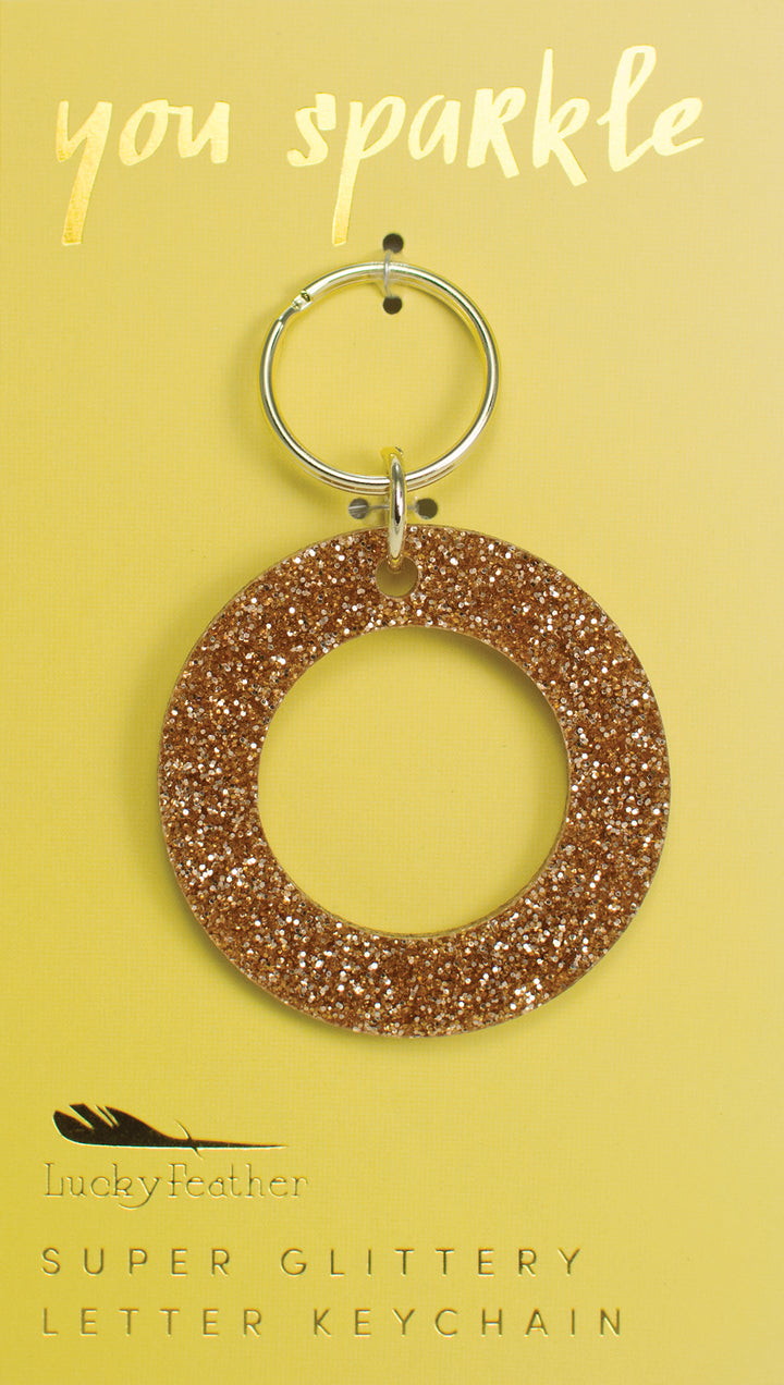 Glitter Letter Keychains