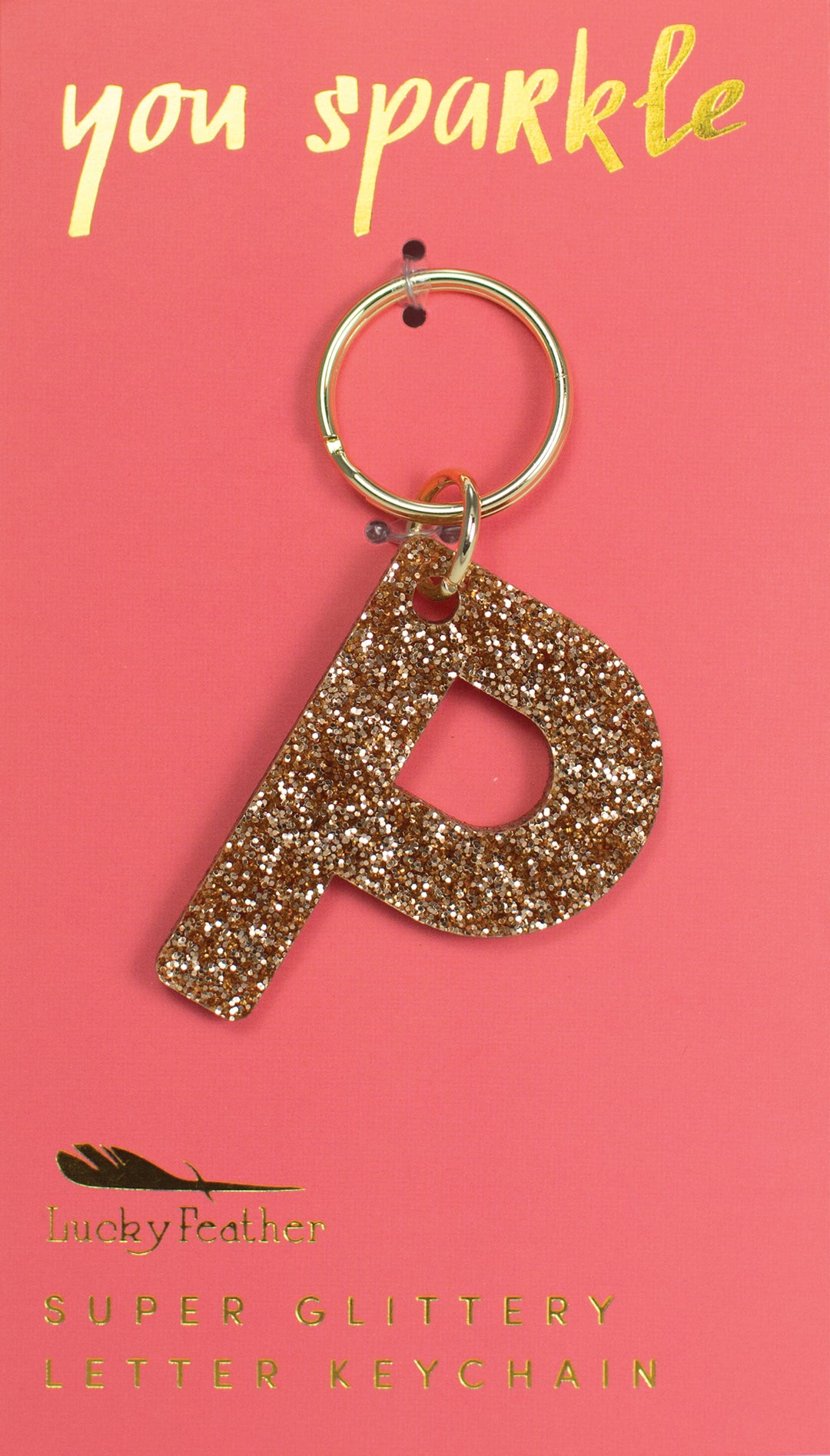 Glitter Letter Keychains