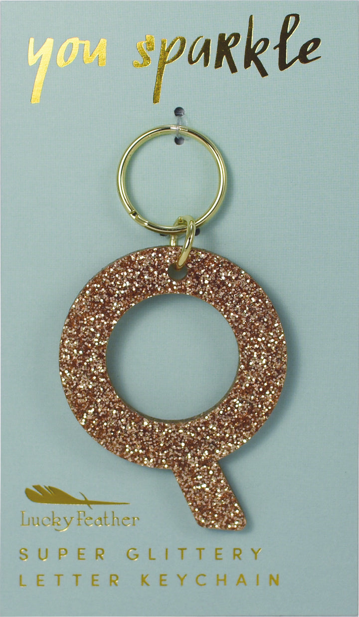 Glitter Letter Keychains