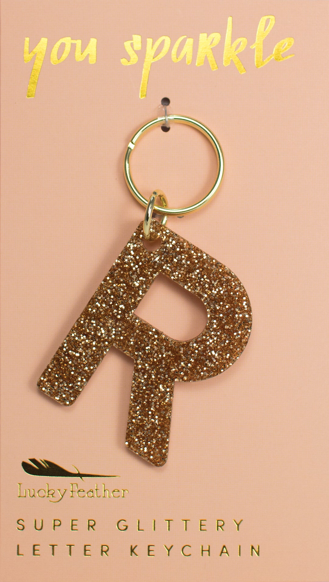 Glitter Letter Keychains